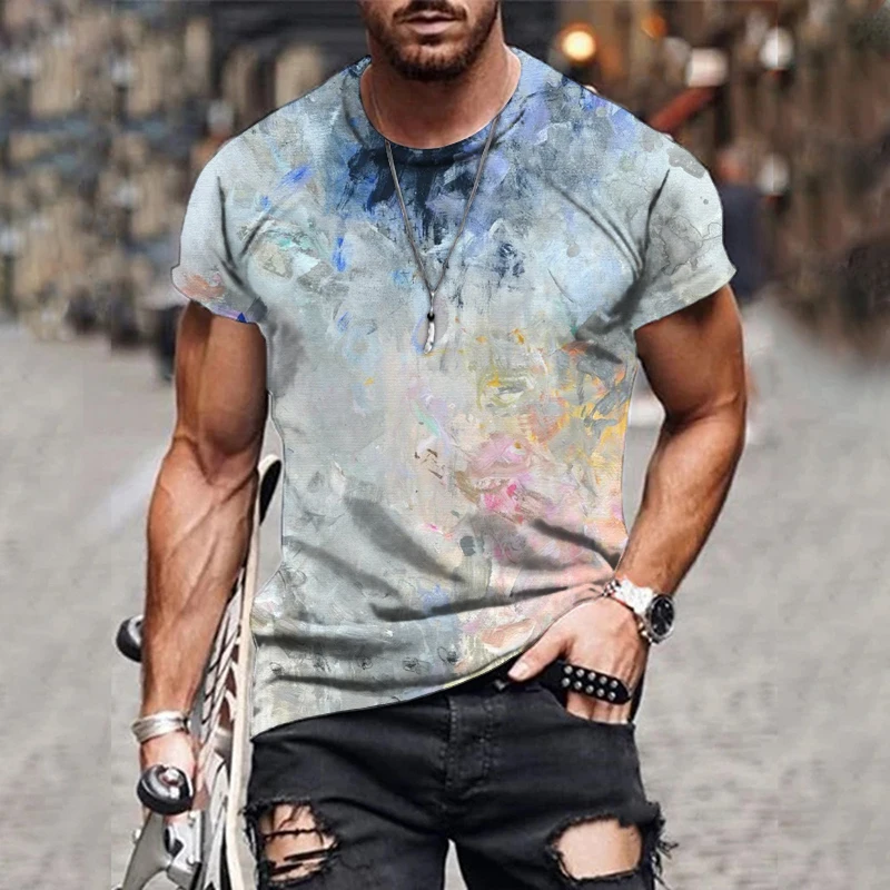 Casual fashion sports short sleeve retro European and American design style 3D art printing men's summer oversized T-shirt 6XL
Casual fashion sports short sleeve retro European and American design style 3D art printing men's summer oversized T-shirt 6XL