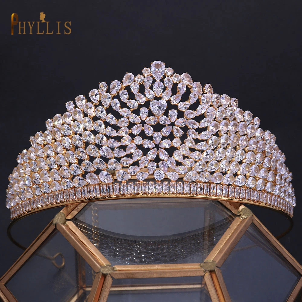 A373 Silver Gold Bridal Crown for Wedding Pageant Headpieces Zircon Princess Quinceanera Hair Jewelry Accessories for Bride
A373 Silver Gold Bridal Crown for Wedding Pageant Headpieces Zircon Princess Quinceanera Hair Jewelry Accessories for Bride