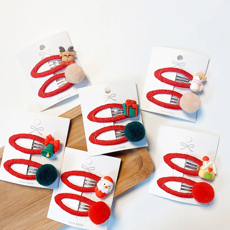2 Pcs Korea Fashion Sweet Girl Princess Festive Red Hairball Hairpins Children's Cute Cartoon Christmas BB Clip Hair Accessories
2 Pcs Korea Fashion Sweet Girl Princess Festive Red Hairball Hairpins Children's Cute Cartoon Christmas BB Clip Hair Accessories