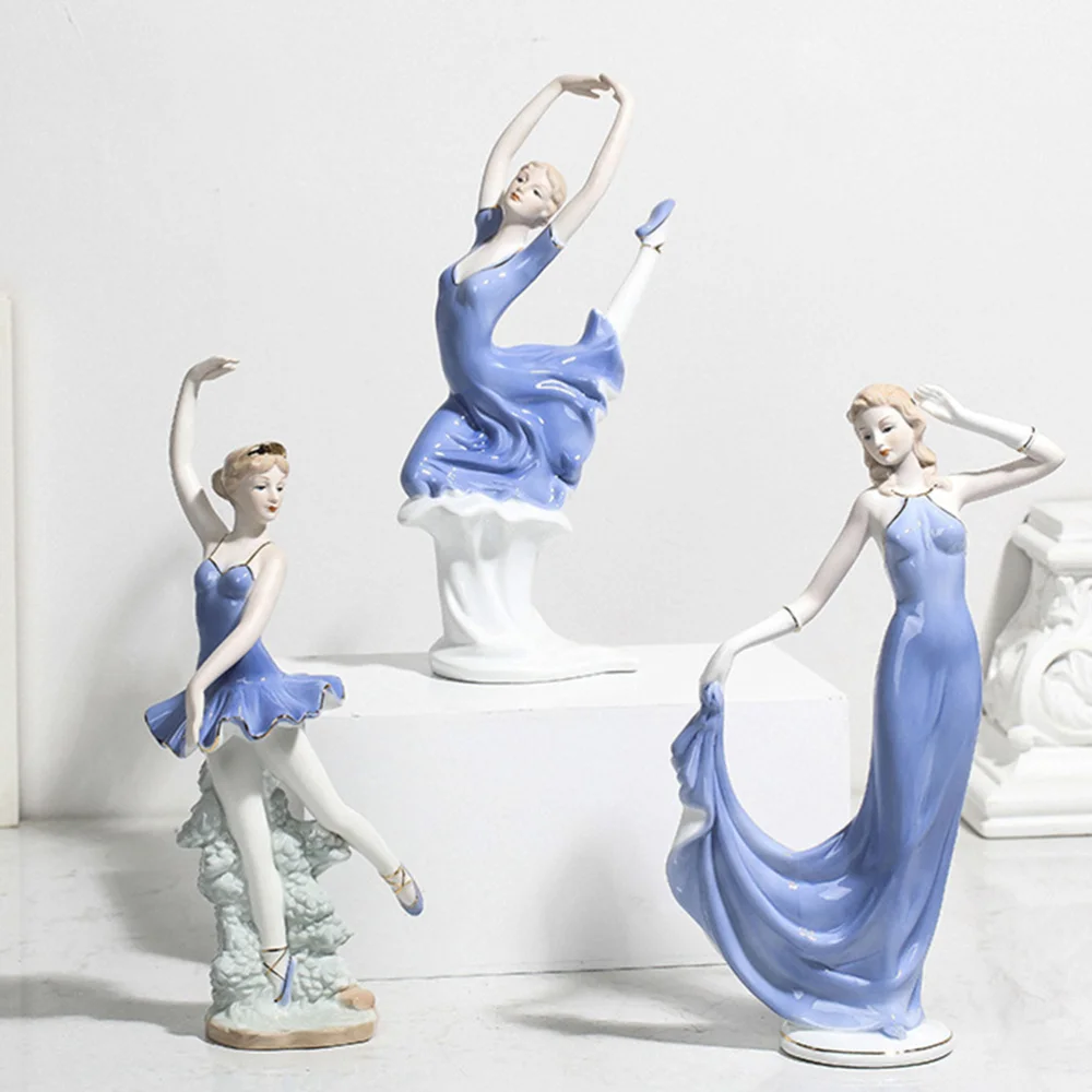 European Style Ceramic Crafts Desktop Decoration Figure Statue Crafts Home Adornment Blue (Dancing Western Beauty)
European Style Ceramic Crafts Desktop Decoration Figure Statue Crafts Home Adornment Blue (Dancing Western Beauty)