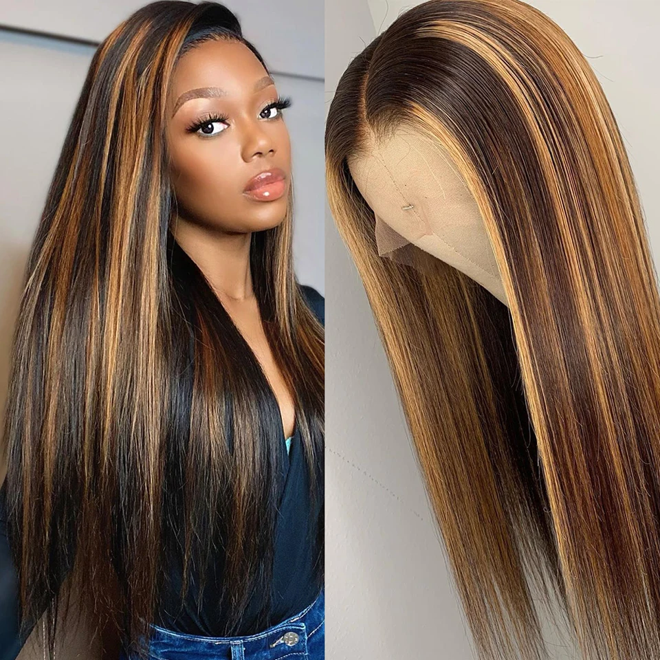 Ombre Straight Lace Front Wig Highlight Wig Brown Colored Human Hair Wigs for Women Highlight 13x4 Lace Front Human Hair Wigs
Ombre Straight Lace Front Wig Highlight Wig Brown Colored Human Hair Wigs for Women Highlight 13x4 Lace Front Human Hair Wigs