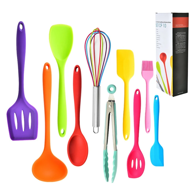 justdolife 10PCS Silicone Kitchen Tool Set Assorted Grill Tongs Silicone Non-Stick Spatula Oil Brush Kitchen Tool Accessories
justdolife 10PCS Silicone Kitchen Tool Set Assorted Grill Tongs Silicone Non-Stick Spatula Oil Brush Kitchen Tool Accessories