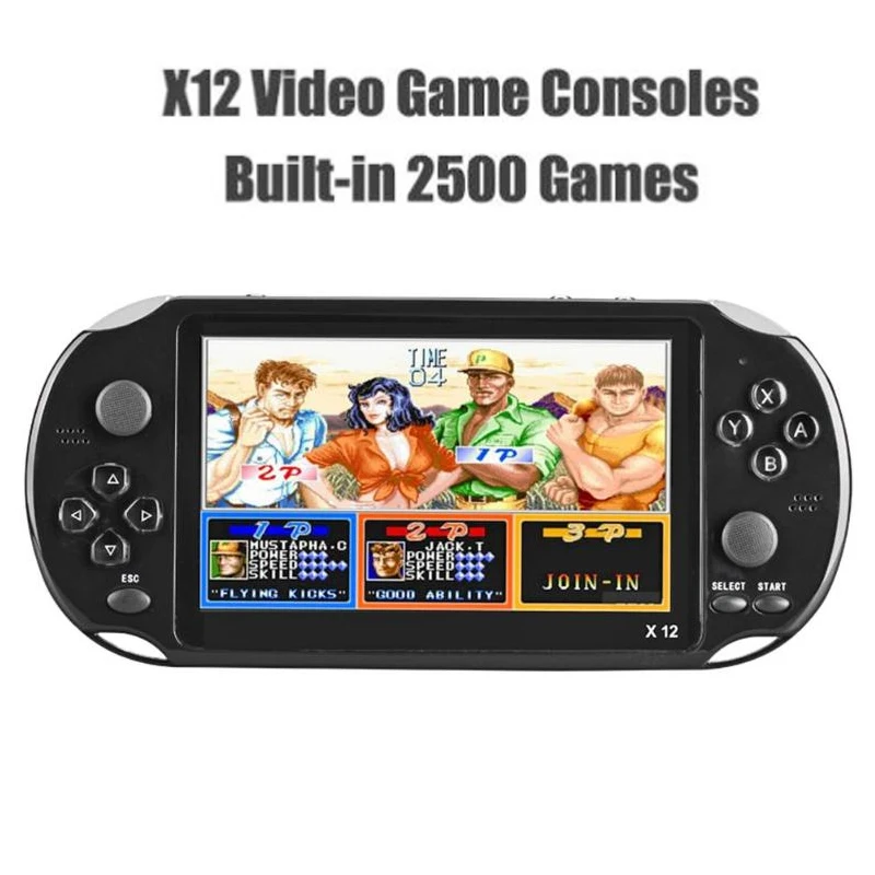 X12 Retro Handheld Game Console 5.1 inch Built-in 2000 Classic Games 8G Portable Mini Video Player игровая приставка
X12 Retro Handheld Game Console 5.1 inch Built-in 2000 Classic Games 8G Portable Mini Video Player игровая приставка