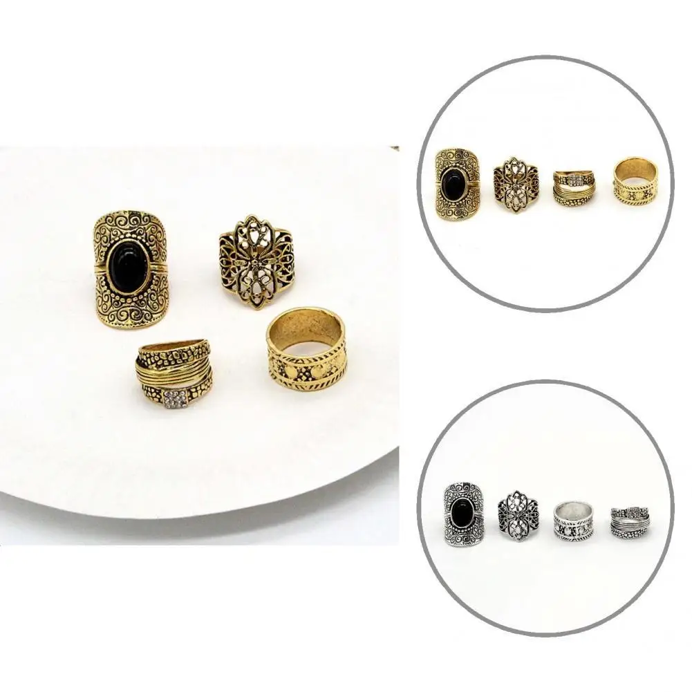 Chic Finger Bands Decorative Stylish Hollow Carved Pattern Knuckle Rings Finger Rings Knuckle Rings 4Pcs/Set
Chic Finger Bands Decorative Stylish Hollow Carved Pattern Knuckle Rings Finger Rings Knuckle Rings 4Pcs/Set