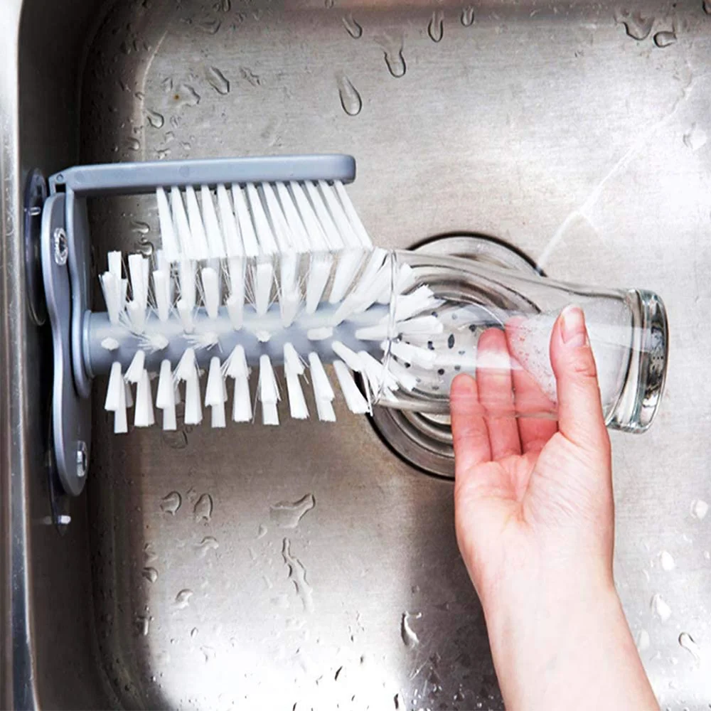 Bottle Washing Brush Kettle Cleaning Brush, Glass Cleaner and Suction Cup Bristle Brush Used for Beer Glass Bar Kitchen Sink
Bottle Washing Brush Kettle Cleaning Brush, Glass Cleaner and Suction Cup Bristle Brush Used for Beer Glass Bar Kitchen Sink