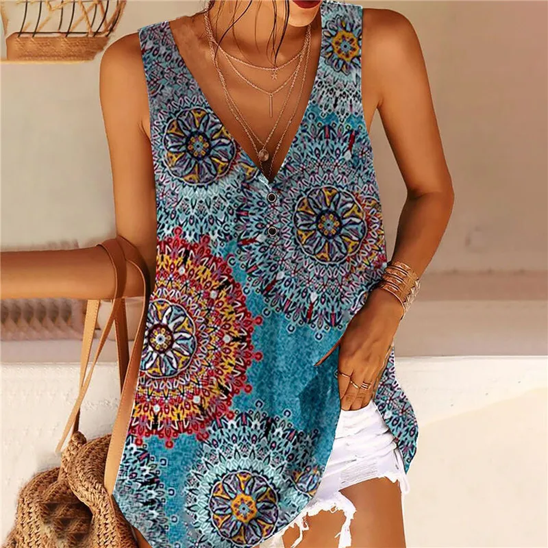 Summer Print Lady Sleeveless T-shirts Cotton Top T Shirt Ladies Womens Graphic Female Tee
Summer Print Lady Sleeveless T-shirts Cotton Top T Shirt Ladies Womens Graphic Female Tee