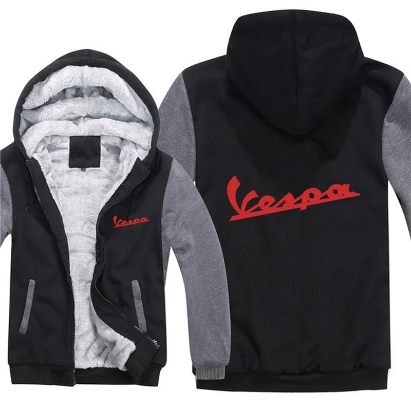 Winter Vespa Hoodies Jacket Men Casual Wool Liner Fleece Vespa Scooter Sweatshirts Hoody Pullover 
Winter Vespa Hoodies Jacket Men Casual Wool Liner Fleece Vespa Scooter Sweatshirts Hoody Pullover