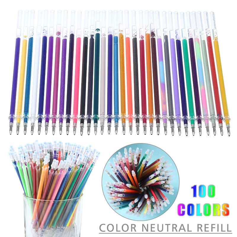 Colors Gel Pen Set 100 Colors Drawing Painting Sketching 0.6-1mm Gel Pen Ink Refills Glitter Color Pen for School Office Supply 
Colors Gel Pen Set 100 Colors Drawing Painting Sketching 0.6-1mm Gel Pen Ink Refills Glitter Color Pen for School Office Supply