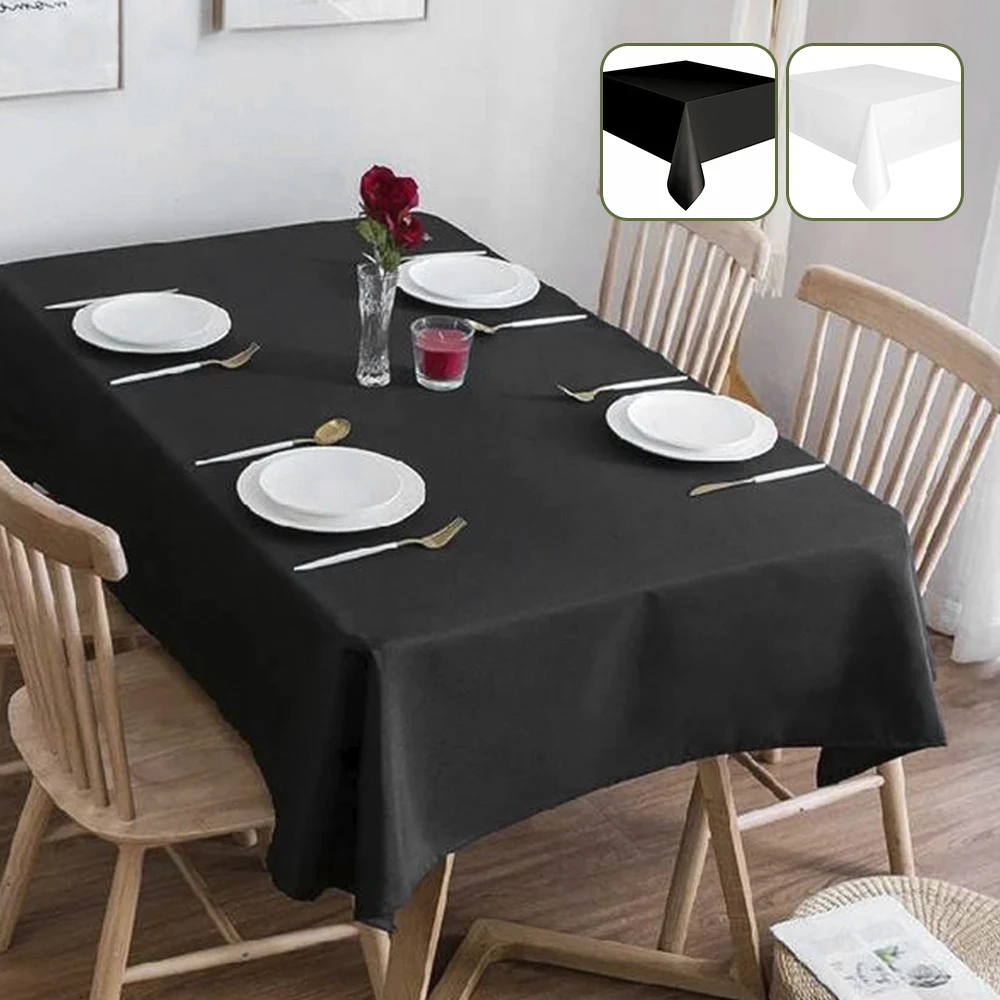 54x108inch Plastic Solid Color Waterproof Stain Release Table Cloths for Kitchen Party Birthdays Baby Shower Wedding Christmas
54x108inch Plastic Solid Color Waterproof Stain Release Table Cloths for Kitchen Party Birthdays Baby Shower Wedding Christmas
