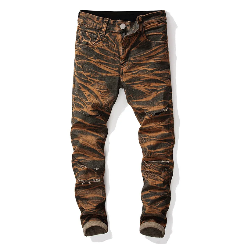 Nice Men's Ripped Jeans Street Hip Hop Stretch Bike Jeans Trendy Holes Retro Straight Denim Trousers Big Size
Nice Men's Ripped Jeans Street Hip Hop Stretch Bike Jeans Trendy Holes Retro Straight Denim Trousers Big Size