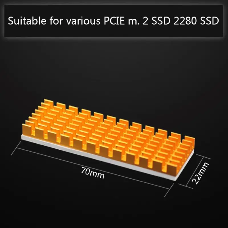 Heatsink Heat Dissipation Aluminum Radiator M.2 Cooling Heat Sink Heat Thermal Pads for M.2 2280 PCI-E NVME SSD
Heatsink Heat Dissipation Aluminum Radiator M.2 Cooling Heat Sink Heat Thermal Pads for M.2 2280 PCI-E NVME SSD