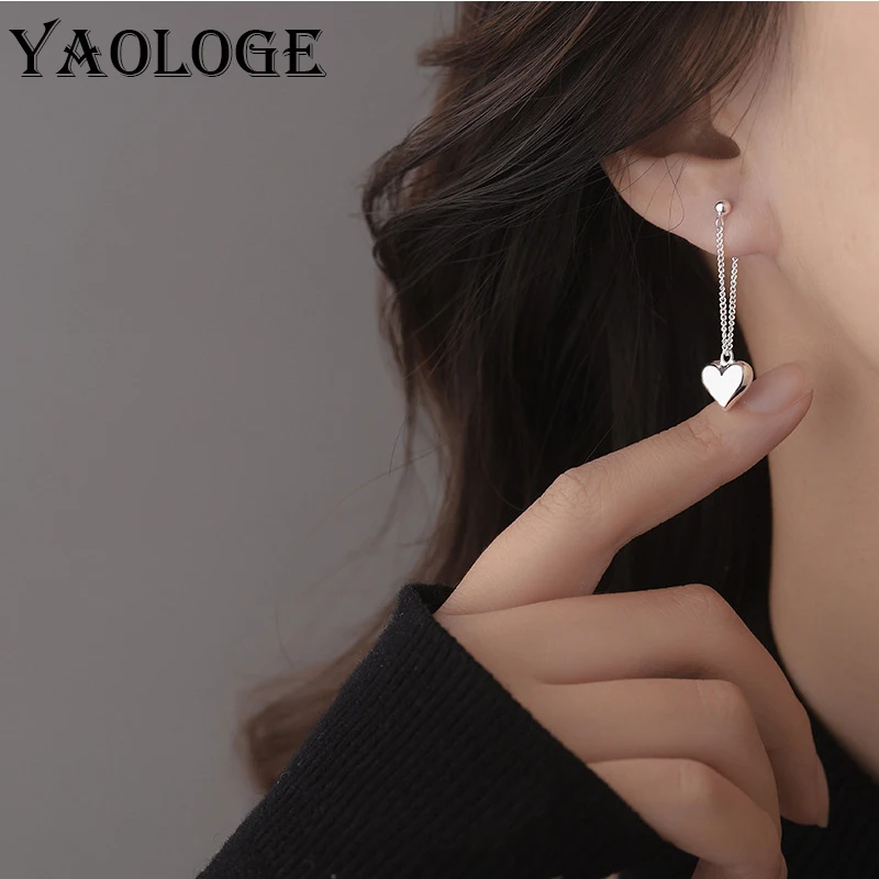 YAOLOGE 925 Sterling Silver European and American Retro Couple Heart-Shaped Chain Pendant Earrings Ladies Fashion Jewelry Gift
YAOLOGE 925 Sterling Silver European and American Retro Couple Heart-Shaped Chain Pendant Earrings Ladies Fashion Jewelry Gift