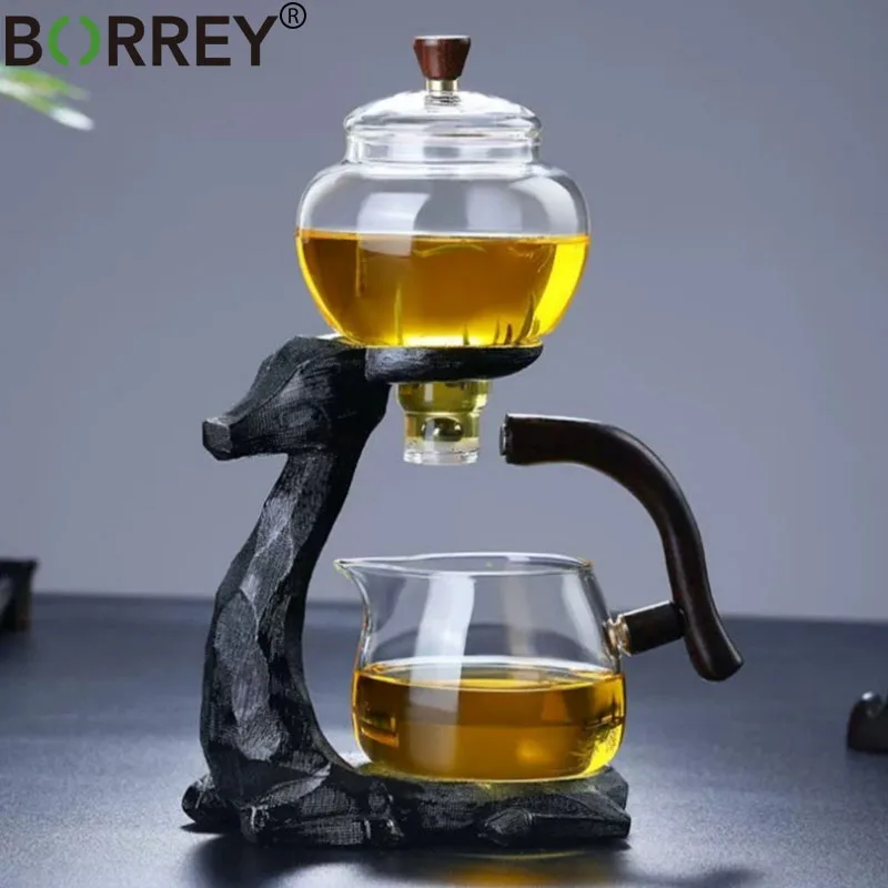 Фото Автоматический чайный сервиз BORREY в форме лося Прямая поставка набор пуэр олун
