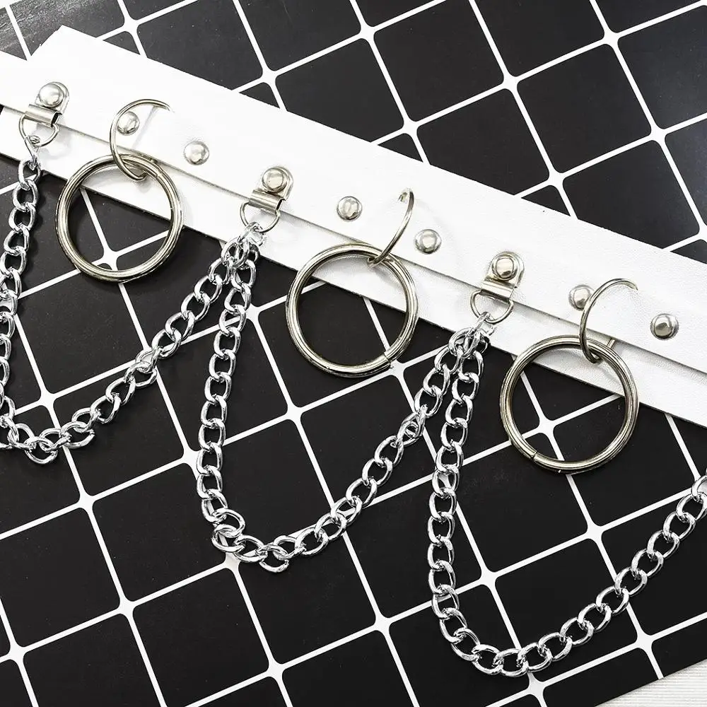 Harajuku Punk black white Gothic PU Leather Collar Choker Necklace Body Sexy Rock Night Party Club for girl Jewelry Accessories | Украшения