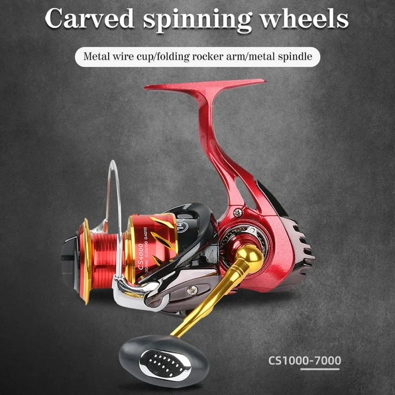 Carved Spinning Fishing Reel 5+1BB Fishing Wheel Left/Right Stainless Steel Handle Line Spool Saltwater Fishing Accessories 2021
Carved Spinning Fishing Reel 5+1BB Fishing Wheel Left/Right Stainless Steel Handle Line Spool Saltwater Fishing Accessories 2021