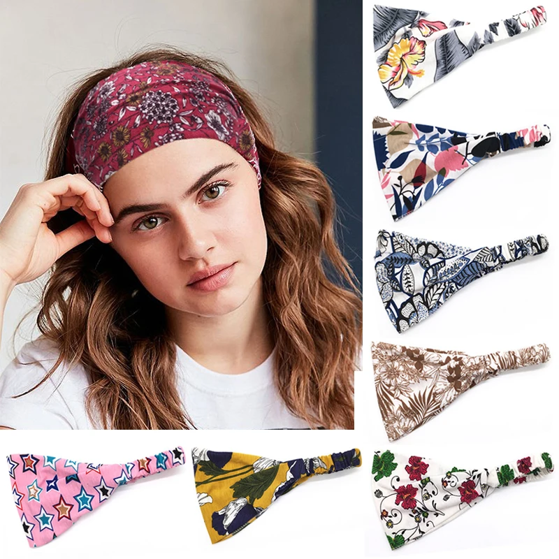 Women Boho Soft Cotton Hair Band Headpiece Fashion Wide Stretch Headband Sports Headwear Pattern Print Turban Big Wide Headwrap
Women Boho Soft Cotton Hair Band Headpiece Fashion Wide Stretch Headband Sports Headwear Pattern Print Turban Big Wide Headwrap