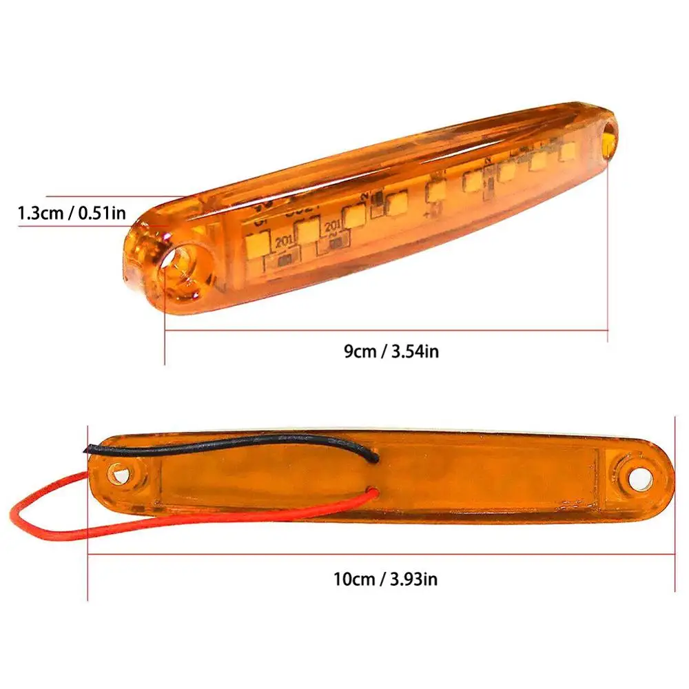 High Quality 10x Amber 9 SMD LED Truck Lights Led Side Car Truck Bus Marker Light Waterproof
High Quality 10x Amber 9 SMD LED Truck Lights Led Side Car Truck Bus Marker Light Waterproof