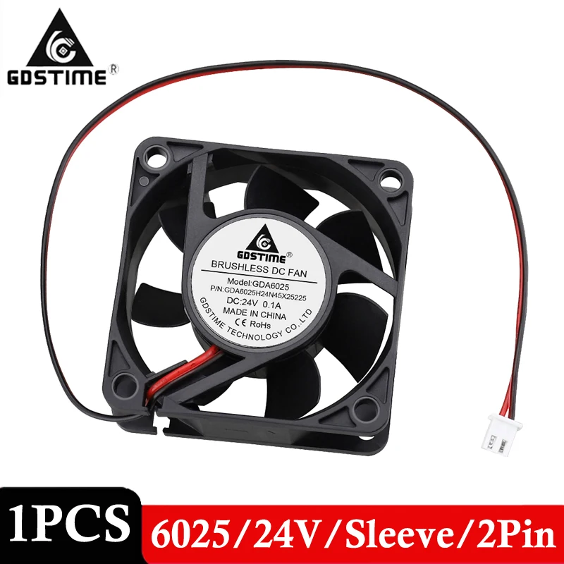 1PCS Gdstime DC 24V 2Pin 60mm 6025 DC Fan 60x60x25mm 6cm Cooling Cooler Fan Computer PC CPU Case Cooling Sleeve Heatsink Fans 
1PCS Gdstime DC 24V 2Pin 60mm 6025 DC Fan 60x60x25mm 6cm Cooling Cooler Fan Computer PC CPU Case Cooling Sleeve Heatsink Fans