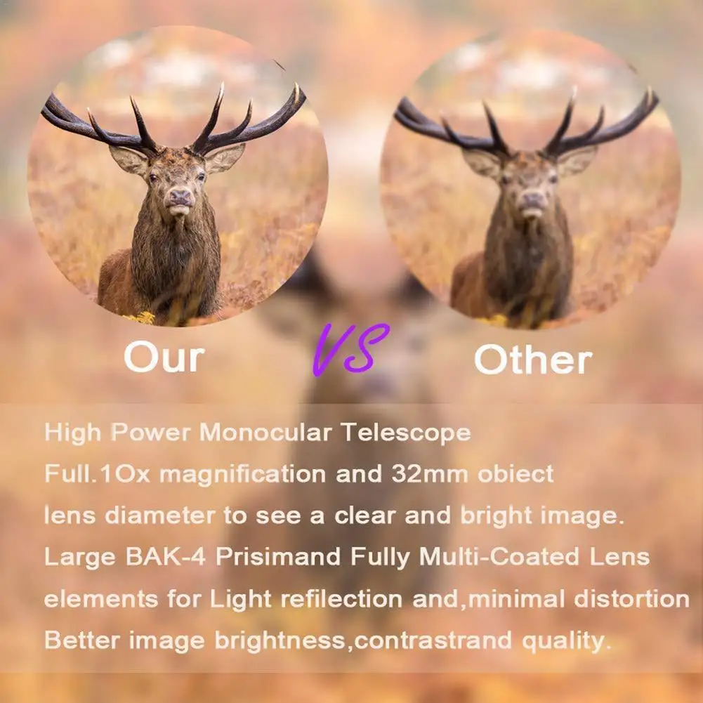 High Definition Monocular Telescope Clear 40x60 Dual Focus Waterproof With Retractable Tripod For Sports Events Travel Hunting
High Definition Monocular Telescope Clear 40x60 Dual Focus Waterproof With Retractable Tripod For Sports Events Travel Hunting