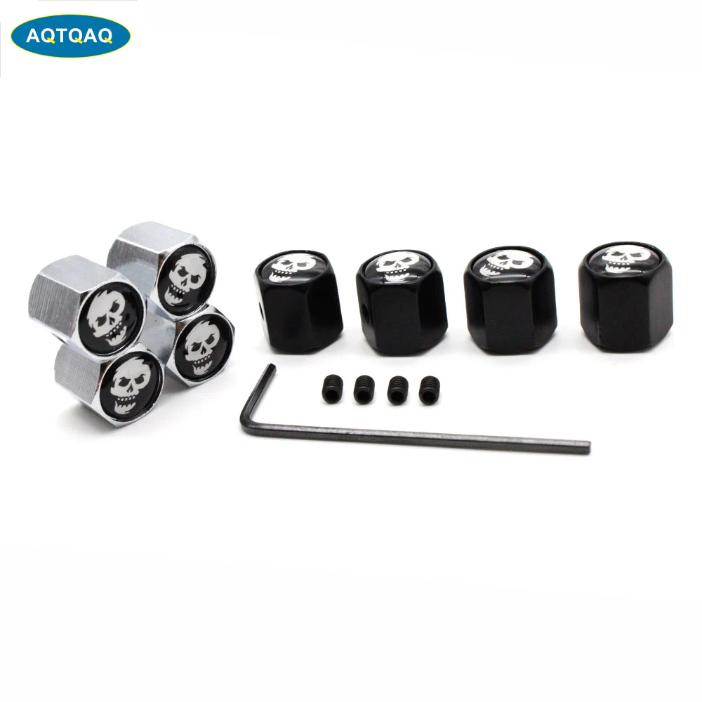 4Pcs/set Car Styling Zinc Alloy Anti-theft Smiling Skull Logo Car Tire Valve Caps Wheel Tires Tire Stem Air Cap Airtight Covers
4Pcs/set Car Styling Zinc Alloy Anti-theft Smiling Skull Logo Car Tire Valve Caps Wheel Tires Tire Stem Air Cap Airtight Covers
