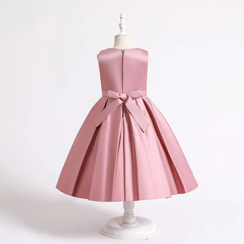 Satin Girls Bowknot Puff Sleeve Print Birthday Christmas Party Vest Dress Lolita Summer Chiffon Embroidered Princess Clothes 
Satin Girls Bowknot Puff Sleeve Print Birthday Christmas Party Vest Dress Lolita Summer Chiffon Embroidered Princess Clothes
