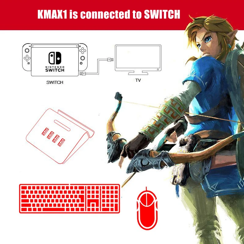 Для Xbox One/PS4/PS3 конвертер клавиатуры Мышь для nintendo переключатель адаптер