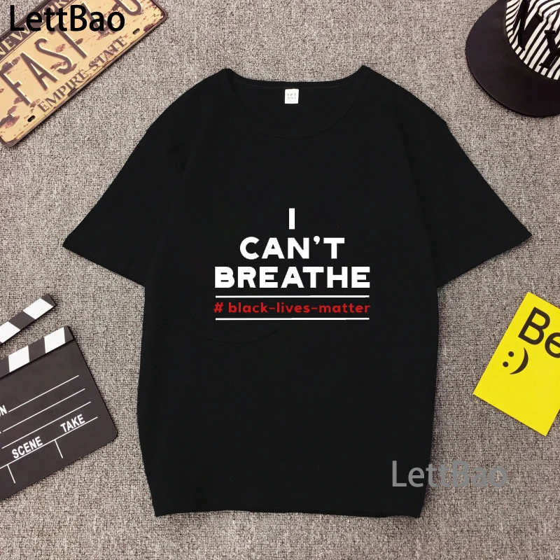 I Can't Breathe Letter Print Short Sleeve Black Women's T-shirt Black Lives Matter BLM Top Women Activist Movement Clothing
I Can't Breathe Letter Print Short Sleeve Black Women's T-shirt Black Lives Matter BLM Top Women Activist Movement Clothing