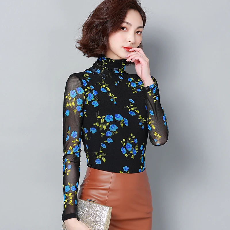 Fashion 2021 Autumn Women Shirts Women Tops Printed Flower Mesh Shirt Female Long Sleeve Plus Size Shirt Turtleneck 5669 50
Fashion 2021 Autumn Women Shirts Women Tops Printed Flower Mesh Shirt Female Long Sleeve Plus Size Shirt Turtleneck 5669 50
