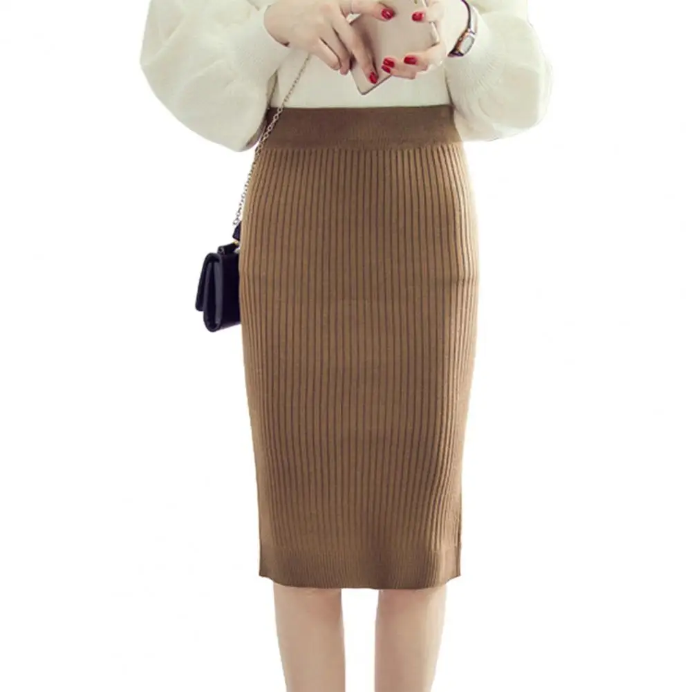 2021 Women Office Skirt Spring autumn High Waist Ribbed Stretchy Midi Skirt Solid Color Knitted Warm Skirt for Daily Life
2021 Women Office Skirt Spring autumn High Waist Ribbed Stretchy Midi Skirt Solid Color Knitted Warm Skirt for Daily Life