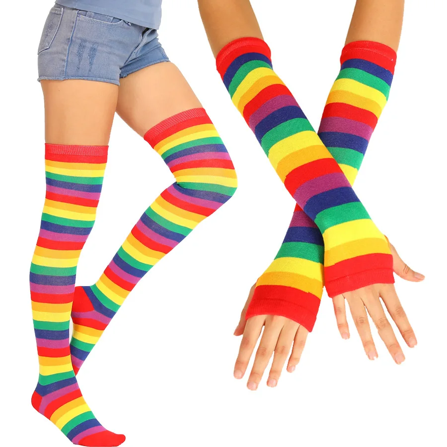 HUOBAO Rainbow long Paragraph Clown socks long ladies Socks Sun UV Protection Arm Sleeves Sports Sleeve
HUOBAO Rainbow long Paragraph Clown socks long ladies Socks Sun UV Protection Arm Sleeves Sports Sleeve