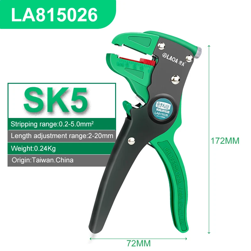 

LAOA 0.2-5mm Stripping Pliers Adjustable Automatic Cable Crimper Wire Stripper Cutter Duckbill Bend Nose Bolt Clippers Tools