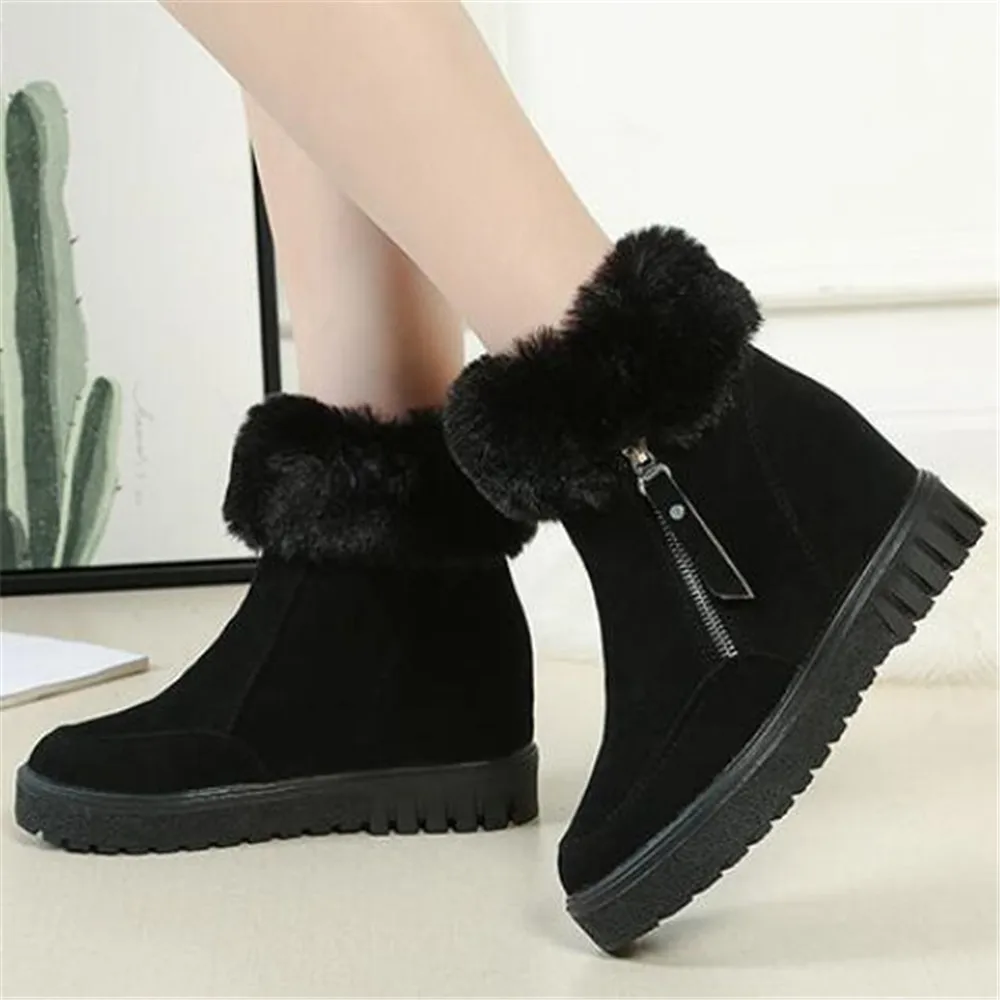 Women Ankle Boot Warm Plush Winter Height Increasing Shoes Female High Heels Ladies Platform Bootie New Mother Fur Snow Boots
Women Ankle Boot Warm Plush Winter Height Increasing Shoes Female High Heels Ladies Platform Bootie New Mother Fur Snow Boots