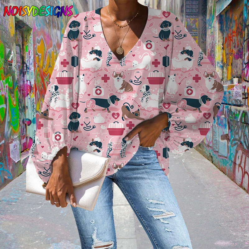 NOISYDESIGNS Cute Cartoon Veterinary Surgeon Nurse Women Blouse Vet Pet Print Ladies Tops Casual Loose Chiffon For Female S-4XXL
NOISYDESIGNS Cute Cartoon Veterinary Surgeon Nurse Women Blouse Vet Pet Print Ladies Tops Casual Loose Chiffon For Female S-4XXL