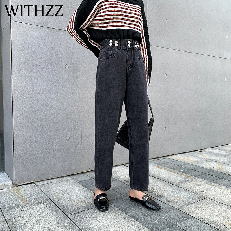 Женские свободные джинсовые брюки с высокой талией и несколькими пуговицами; Шаровары; Женские джинсы; Сезон весна-осень
Женские свободные джинсовые брюки с высокой талией и несколькими пуговицами; Шаровары; Женские джинсы; Сезон весна-осень