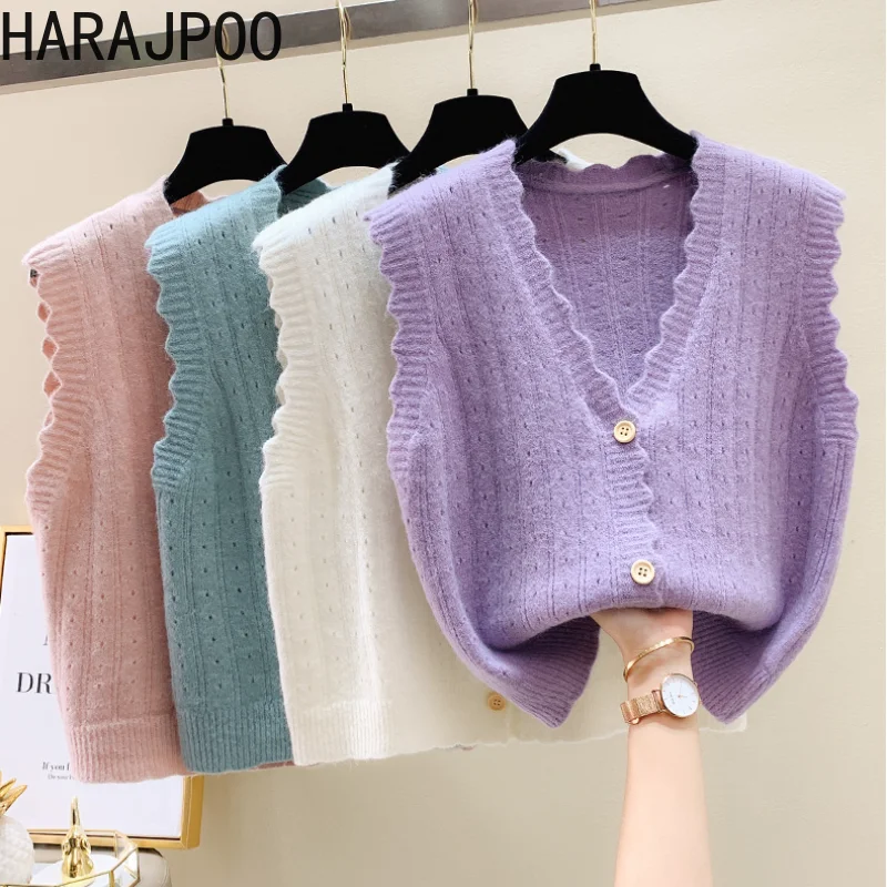Женский жилет Harajpoo, куртка на весну и осень, новинка 2021, наружный свитер, корейский Свободный вязаный свитер, верхняя одежда, модная одежда, п...
Женский жилет Harajpoo, куртка на весну и осень, новинка 2021, наружный свитер, корейский Свободный вязаный свитер, верхняя одежда, модная одежда, п...