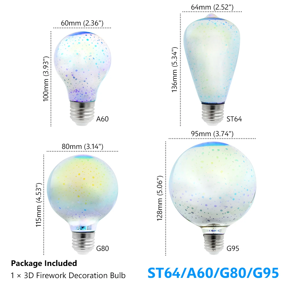 8 шт. светодиодсветильник лампа E27 с эффектом фейерверка | Лампы и освещение