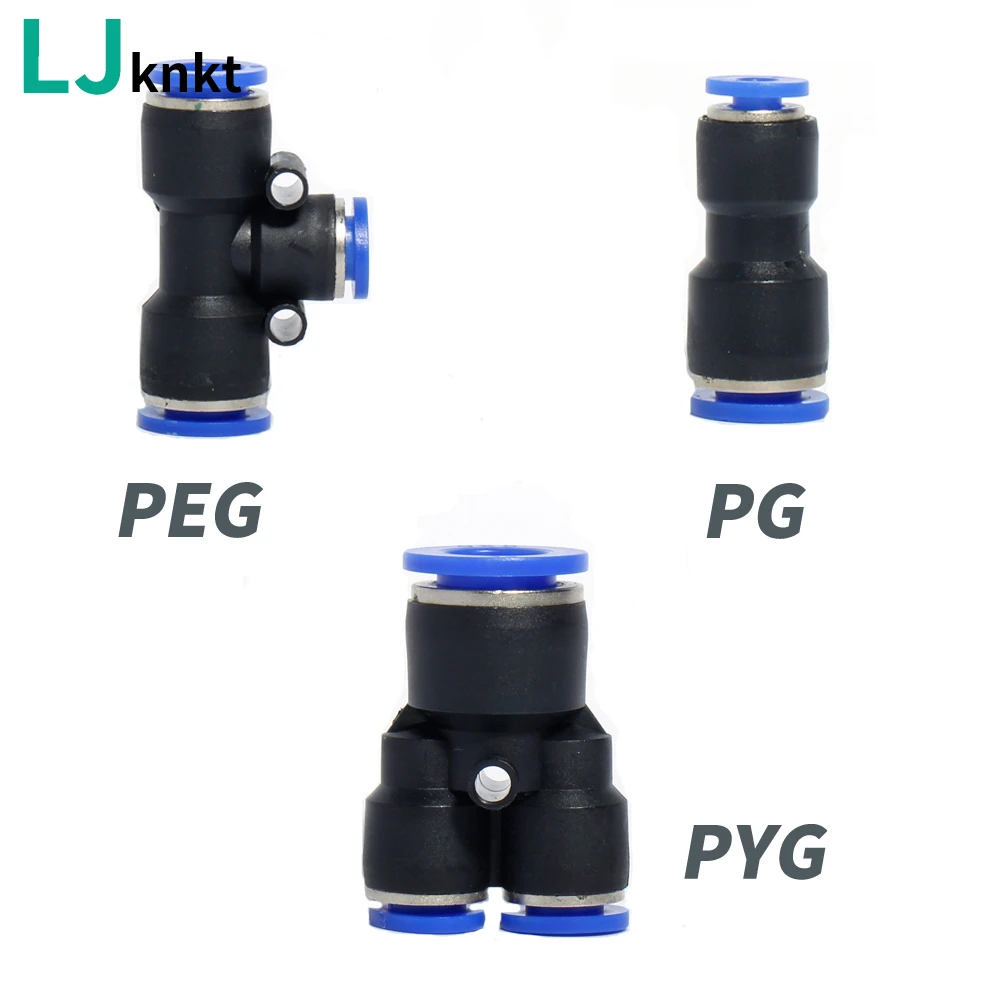 3 ходовой порт Y образный пневматический Фиттинг в форме е с наружным диаметром 8