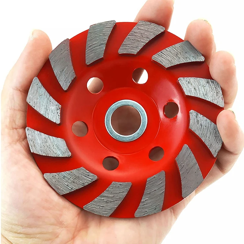 2Pcs 4Inch Diamond Cup Grinding Wheel Concrete Sanding Discs 12 Segments Heavy Duty Angle Grinder Wheels (BLACK+RED) | Инструменты