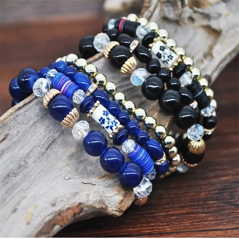 Fashion Bohemian National Style Handmade Versatile Bracelet For Women Bts Multi Layer Color Elastic Beaded Women's Bracelet Set
Fashion Bohemian National Style Handmade Versatile Bracelet For Women Bts Multi Layer Color Elastic Beaded Women's Bracelet Set