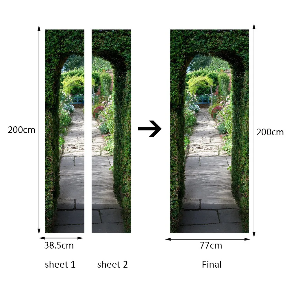 Creative DIY 3D Door Stickers Green Garden Door Pattern for Room Door Wall Decoration Home Decor Accessories Large Wall Sticker
Creative DIY 3D Door Stickers Green Garden Door Pattern for Room Door Wall Decoration Home Decor Accessories Large Wall Sticker