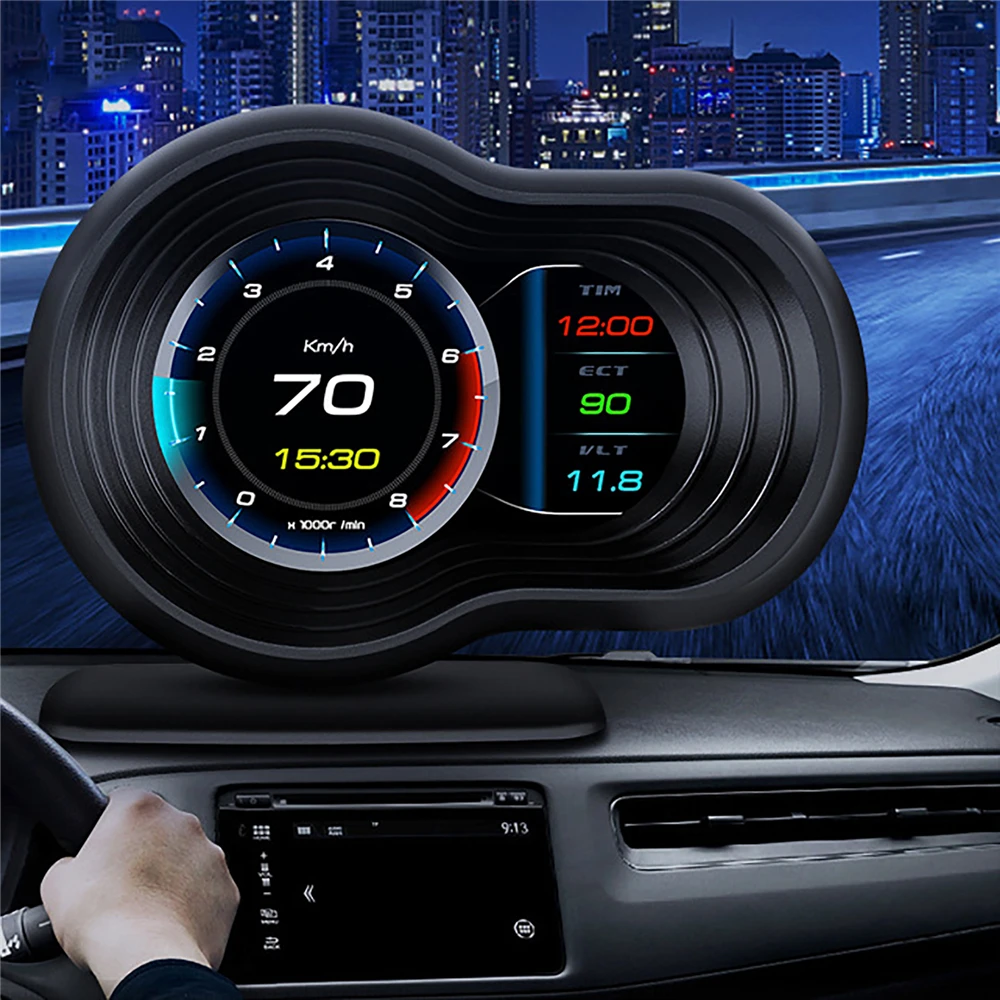 OBD Car HUD Head Up Display OBD + GPS Dual System HD Speedometer Overspeed Alarm Digital Projection Driving Car Parts
OBD Car HUD Head Up Display OBD + GPS Dual System HD Speedometer Overspeed Alarm Digital Projection Driving Car Parts