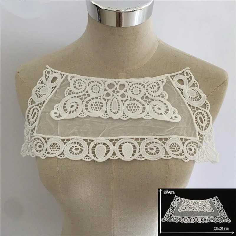 White milk silk fabric embroidery lace decoration neckline dress wedding dance costume accessories sewing materials
White milk silk fabric embroidery lace decoration neckline dress wedding dance costume accessories sewing materials