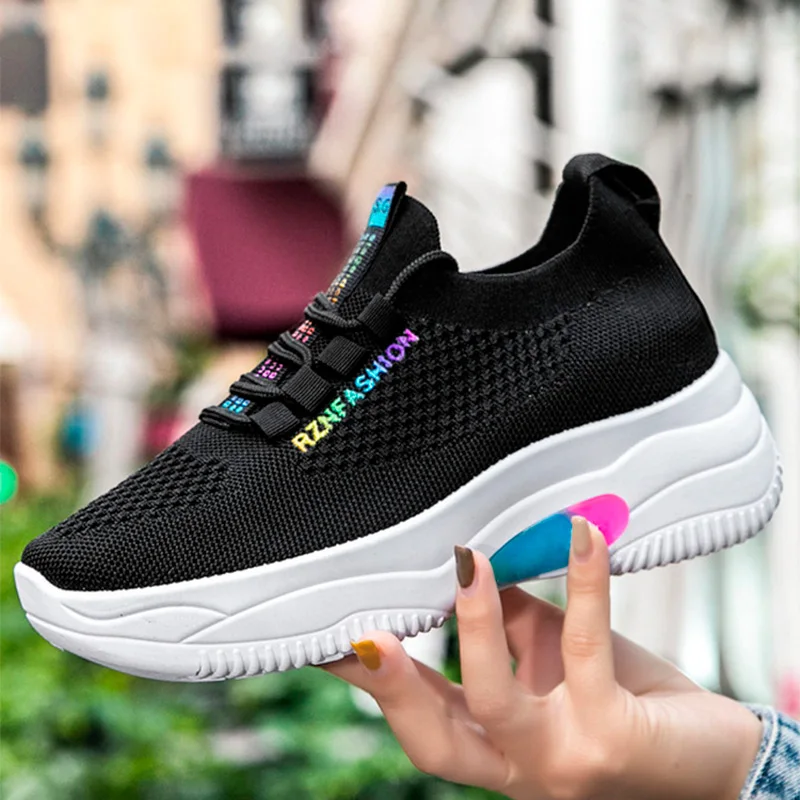 2021 Vulcanized Shoes Thick Bottom Women Sneakers Breathable Women's Knitted Shoes Casual Platform Running Shoe Lace Up Spring
2021 Vulcanized Shoes Thick Bottom Women Sneakers Breathable Women's Knitted Shoes Casual Platform Running Shoe Lace Up Spring