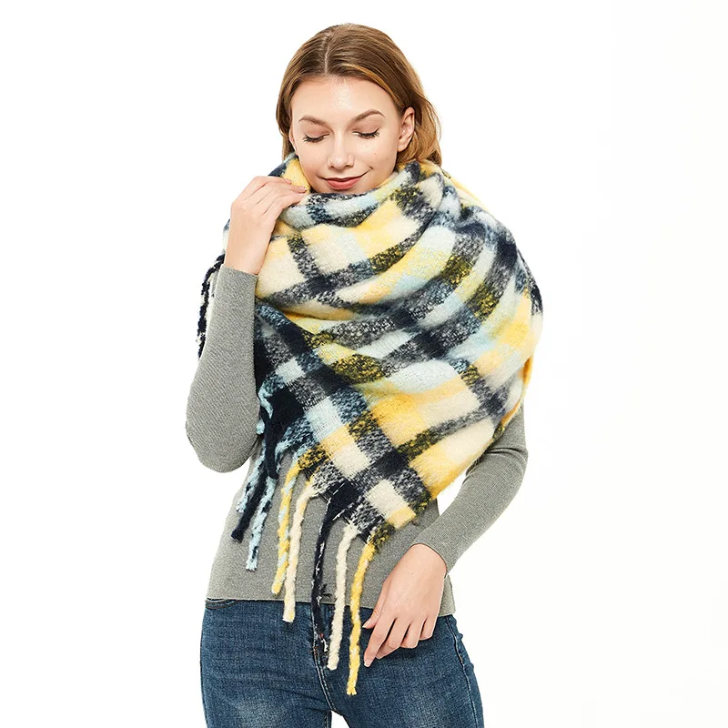 Winter Cashmere Warm Scarf Women Fashion Luxury Brand Plaid Shawl Wraps Female Neck Scarves
Winter Cashmere Warm Scarf Women Fashion Luxury Brand Plaid Shawl Wraps Female Neck Scarves