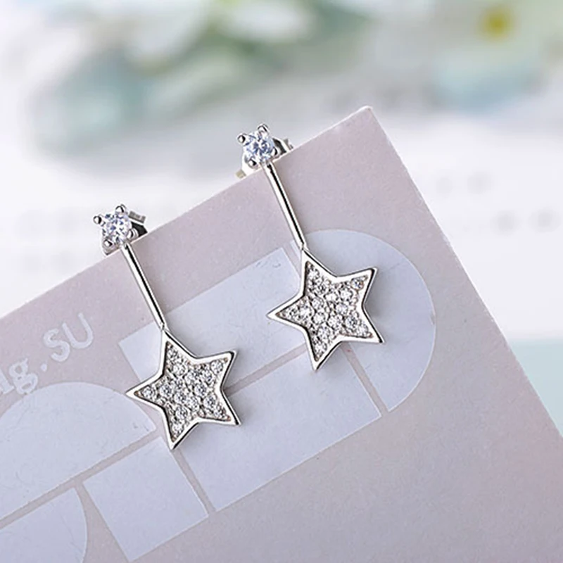 XIYANIKE 925 Sterling Silver Prevent Allergy Crystal Earrings for Women Wedding Couple New Fashion Pentagram Party Jewelry Gifts
XIYANIKE 925 Sterling Silver Prevent Allergy Crystal Earrings for Women Wedding Couple New Fashion Pentagram Party Jewelry Gifts