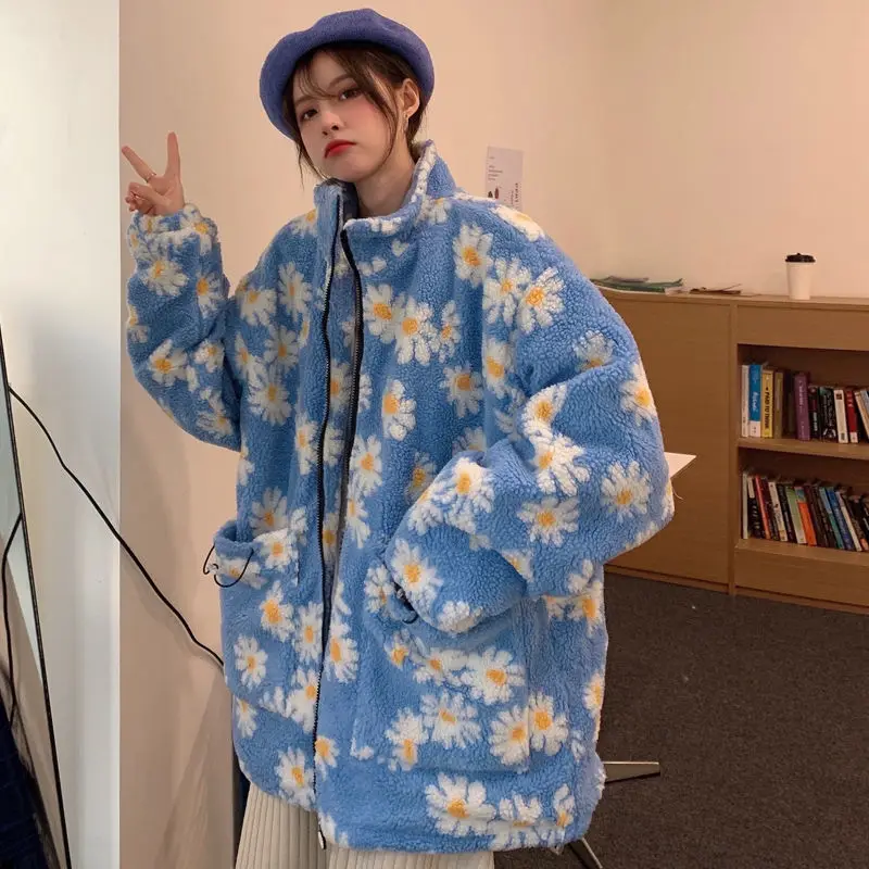 Kpop Hoodie Women Thick Autumn Woolen Coat High Street Blue Stand Sweatshirt Tops Fashion Retro Long Sleeve Little Daisy Zip Up
Kpop Hoodie Women Thick Autumn Woolen Coat High Street Blue Stand Sweatshirt Tops Fashion Retro Long Sleeve Little Daisy Zip Up