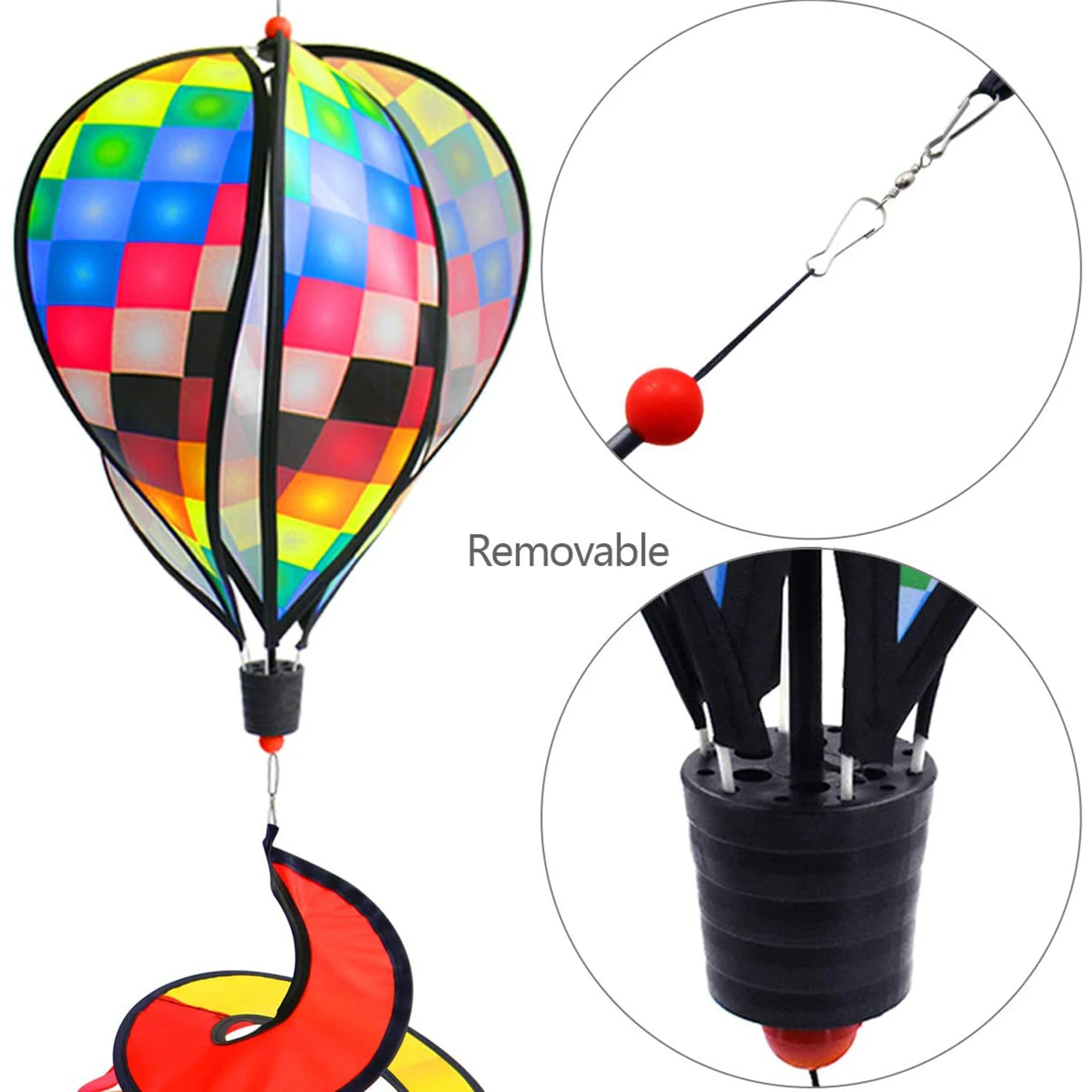 Plaid Rainbow Windsock Hot Air Balloon Wind Spinner Multi-Colored Garden Decor
Plaid Rainbow Windsock Hot Air Balloon Wind Spinner Multi-Colored Garden Decor