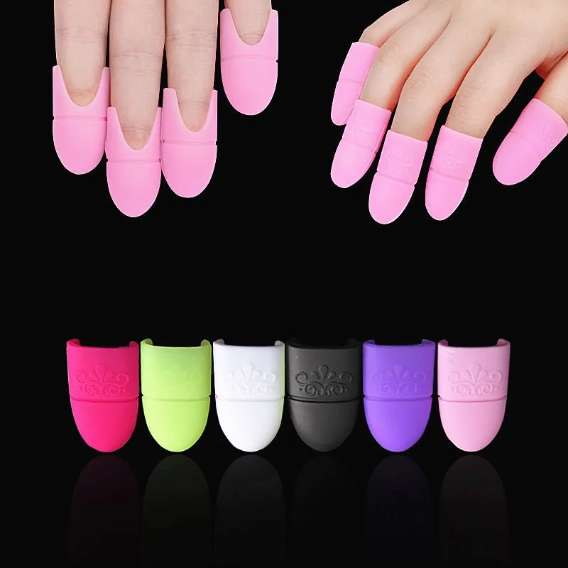 2021 New Nail Art Soak Off Cap Reusable Silicone UV Gel Polish Varnish Remover Clean Degreaser Clip Wraps Soaker Caps | Красота и