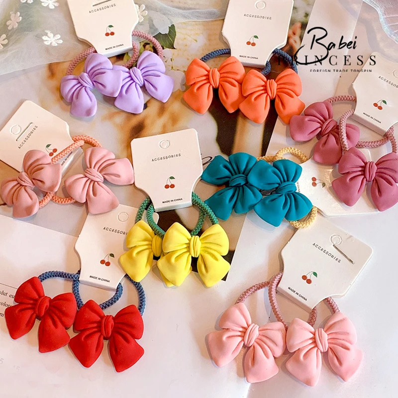 2pcs Cute Bowknot Elastic Hair Bands Candy Color Girls Hair Rope Cute Ponytail Holder Bow Hair Ties Children Hair Gum Scrunchies 
2pcs Cute Bowknot Elastic Hair Bands Candy Color Girls Hair Rope Cute Ponytail Holder Bow Hair Ties Children Hair Gum Scrunchies