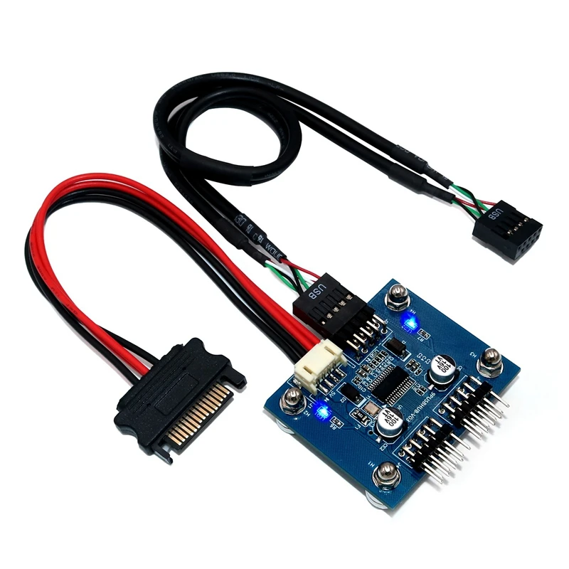 4 портовый концентратор USB 2 0 с кабелем питания SATA и магнитным основанием для